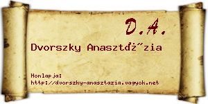 Dvorszky Anasztázia névjegykártya